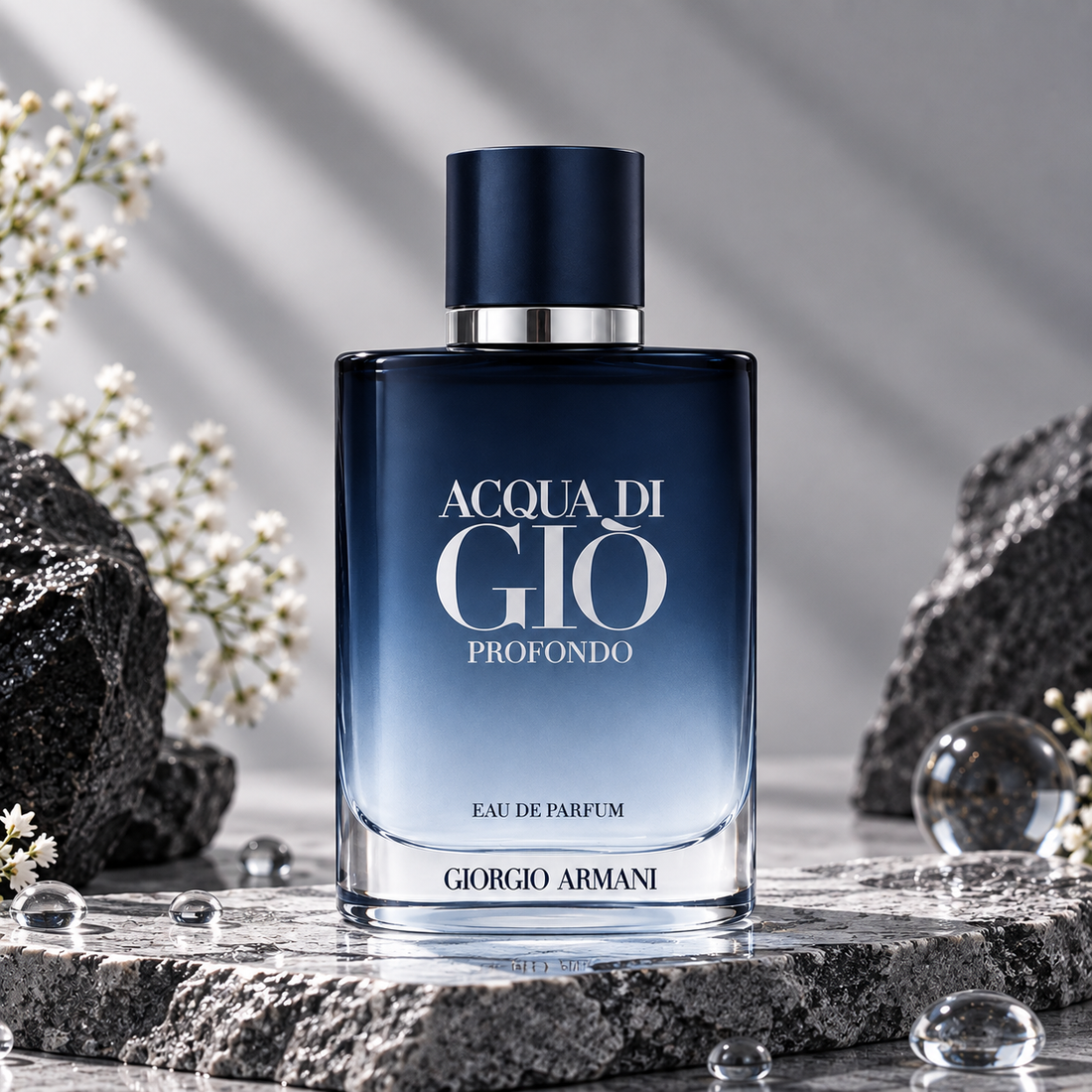 Giorgio Armani Acqua Di Giò Profondo Eau De Parfum – Long-Lasting Aquatic Men's Fragrance (100ml / 3.4 Fl. Oz.)
